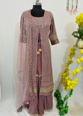 Mauve three piece dress - kasumi.in